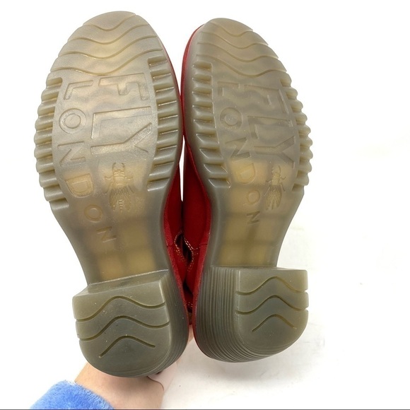 FLY LONDON WARI952FLY lipstick red Peep toe bootie - Picture 6 of 7